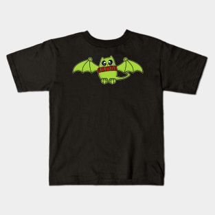 Bat Dragon Christmas Cat Kids T-Shirt